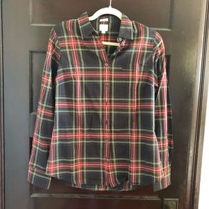 J. Crew Factory Perfect Shirt in Multicolor Plaid